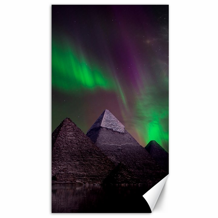 Fantasy Pyramid Mystic Space Aurora Canvas 40  x 72 