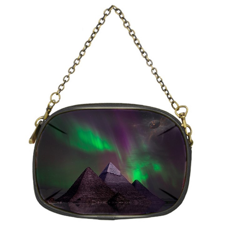 Fantasy Pyramid Mystic Space Aurora Chain Purse (One Side)