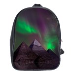 Fantasy Pyramid Mystic Space Aurora School Bag (Large) Front