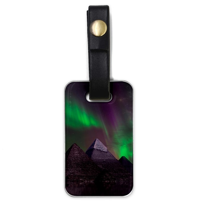 Fantasy Pyramid Mystic Space Aurora Luggage Tag (one side)