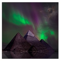 Fantasy Pyramid Mystic Space Aurora Square Satin Scarf (36  X 36 ) by Grandong