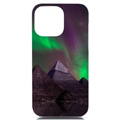 Fantasy Pyramid Mystic Space Aurora Iphone 14 Pro Max Black Uv Print Case by Grandong