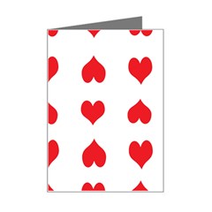 Heart Red Love Valentines Day Mini Greeting Card by Bajindul