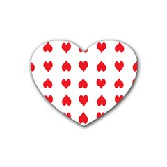 Heart Red Love Valentines Day Rubber Coaster (heart) by Bajindul