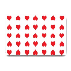 Heart Red Love Valentines Day Small Doormat by Bajindul