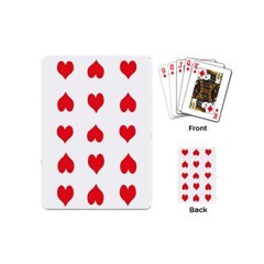 Heart Red Love Valentines Day Playing Cards Single Design (mini)