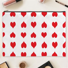 Heart Red Love Valentines Day Cosmetic Bag (xxxl) by Bajindul