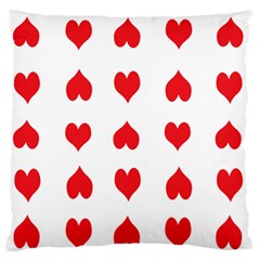 Heart Red Love Valentines Day Large Premium Plush Fleece Cushion Case (two Sides) by Bajindul