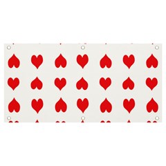 Heart Red Love Valentines Day Banner And Sign 4  X 2  by Bajindul