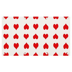 Heart Red Love Valentines Day Banner And Sign 7  X 4  by Bajindul