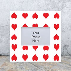 Heart Red Love Valentines Day White Box Photo Frame 4  X 6  by Bajindul