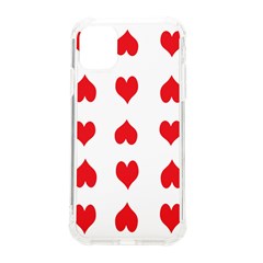 Heart Red Love Valentines Day Iphone 11 Tpu Uv Print Case by Bajindul