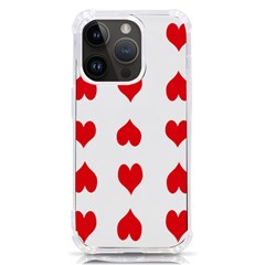 Heart Red Love Valentines Day Iphone 14 Pro Tpu Uv Print Case by Bajindul