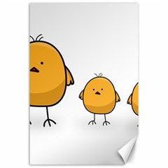 Chick Easter Cute Fun Spring Canvas 24  X 36  by Ndabl3x