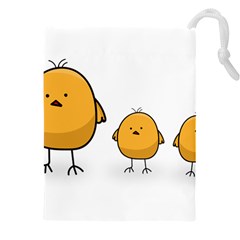 Chick Easter Cute Fun Spring Drawstring Pouch (4xl) by Ndabl3x