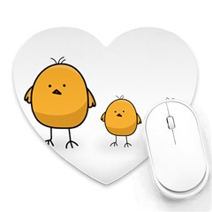 Chick Easter Cute Fun Spring Heart Mousepad by Ndabl3x