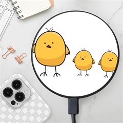 Chick Easter Cute Fun Spring Wireless Fast Charger(black) by Ndabl3x