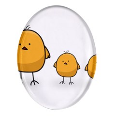 Chick Easter Cute Fun Spring Oval Glass Fridge Magnet (4 Pack) by Ndabl3x