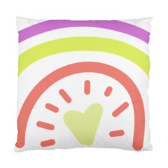 Rainbow Boho Colors Pastel Heart Standard Cushion Case (one Side) by Ndabl3x