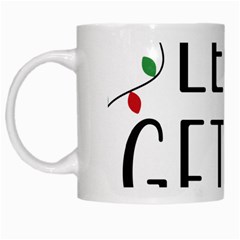 Let s Get Lit Christmas Jingle Bells Santa Claus White Mug by Ndabl3x