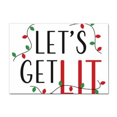 Let s Get Lit Christmas Jingle Bells Santa Claus Sticker A4 (10 Pack) by Ndabl3x