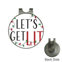 Let s Get Lit Christmas Jingle Bells Santa Claus Hat Clips With Golf Markers by Ndabl3x