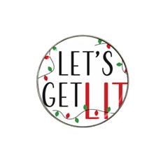 Let s Get Lit Christmas Jingle Bells Santa Claus Hat Clip Ball Marker by Ndabl3x