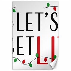 Let s Get Lit Christmas Jingle Bells Santa Claus Canvas 24  X 36  by Ndabl3x