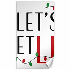 Let s Get Lit Christmas Jingle Bells Santa Claus Canvas 40  X 72 