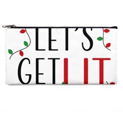 Let s Get Lit Christmas Jingle Bells Santa Claus Pencil Case by Ndabl3x