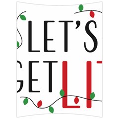 Let s Get Lit Christmas Jingle Bells Santa Claus Back Support Cushion by Ndabl3x