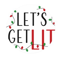 Let s Get Lit Christmas Jingle Bells Santa Claus Mini Round Pill Box (pack Of 5) by Ndabl3x