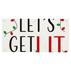 Let s Get Lit Christmas Jingle Bells Santa Claus Banner And Sign 6  X 3  by Ndabl3x