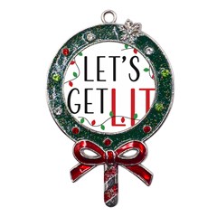 Let s Get Lit Christmas Jingle Bells Santa Claus Metal X mas Lollipop With Crystal Ornament by Ndabl3x