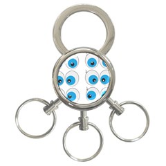 Eyes Comic Cartoon Fun Funny Toon 3-ring Key Chain by Ndabl3x