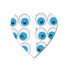 Eyes Comic Cartoon Fun Funny Toon Heart Magnet by Ndabl3x