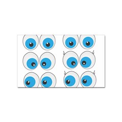 Eyes Comic Cartoon Fun Funny Toon Sticker Rectangular (100 Pack) by Ndabl3x