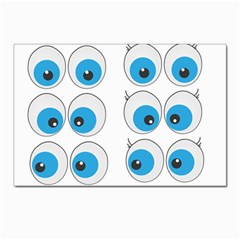 Eyes Comic Cartoon Fun Funny Toon Postcard 4 x 6  (pkg Of 10) by Ndabl3x