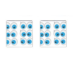 Eyes Comic Cartoon Fun Funny Toon Cufflinks (square)