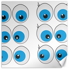 Eyes Comic Cartoon Fun Funny Toon Canvas 20  X 20  by Ndabl3x