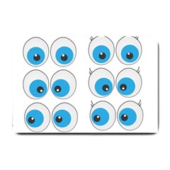 Eyes Comic Cartoon Fun Funny Toon Small Doormat by Ndabl3x