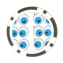 Eyes Comic Cartoon Fun Funny Toon Poker Chip Card Guard (10 Pack) by Ndabl3x