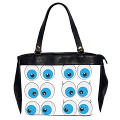 Eyes Comic Cartoon Fun Funny Toon Oversize Office Handbag (2 Sides) by Ndabl3x