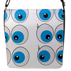 Eyes Comic Cartoon Fun Funny Toon Flap Closure Messenger Bag (s) by Ndabl3x