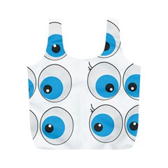 Eyes Comic Cartoon Fun Funny Toon Full Print Recycle Bag (m) by Ndabl3x