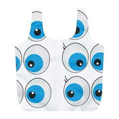 Eyes Comic Cartoon Fun Funny Toon Full Print Recycle Bag (l) by Ndabl3x