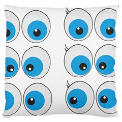 Eyes Comic Cartoon Fun Funny Toon Standard Premium Plush Fleece Cushion Case (one Side) by Ndabl3x