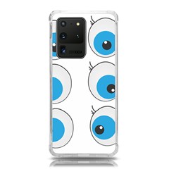 Eyes Comic Cartoon Fun Funny Toon Samsung Galaxy S20 Ultra 6 9 Inch Tpu Uv Case by Ndabl3x