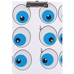 Eyes Comic Cartoon Fun Funny Toon A4 Acrylic Clipboard by Ndabl3x