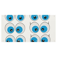 Eyes Comic Cartoon Fun Funny Toon Banner And Sign 8  X 4  by Ndabl3x